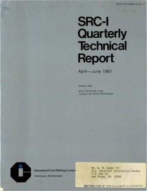 SRC-1 quarterly technical report, April-June 1981. [Review of analytical methods needed in SRC Demonstration plants]