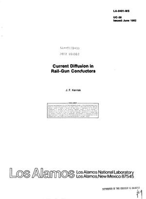 Current diffusion in rail-gun conductors