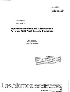 Equilibrium poloidal field distributions in reversed-field-pinch toroidal discharges