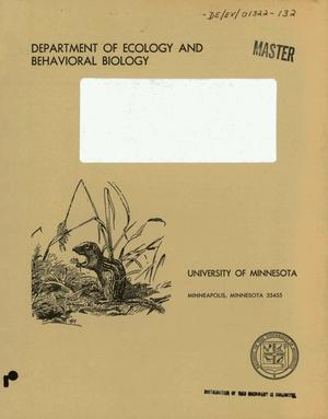 Vertebrate behavior and ecology. Progress report, July 1, 1977-May 31, 1980