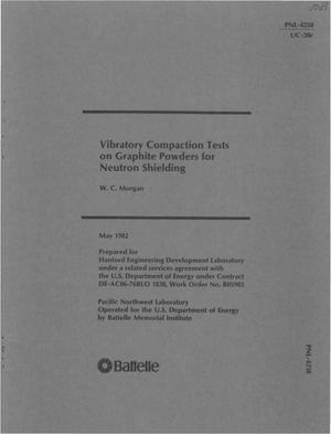 Vibratory compaction tests on graphite powders for neutron shielding