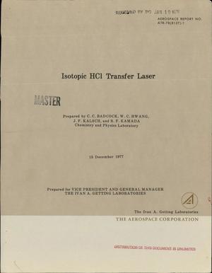 Isotopic HCl transfer laser