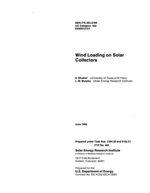 Wind loading on solar collectors