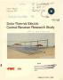 Primary view of Solar-thermal central-receiver research study. Interim report