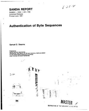 Authentication of byte sequences
