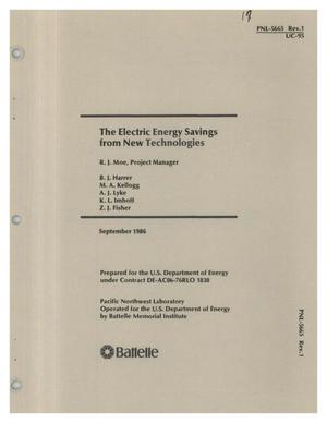 Electric energy savings from new technologies. Revision 1
