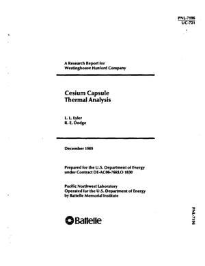 Cesium capsule thermal analysis