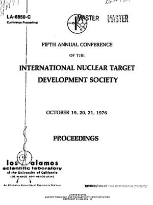 Fifth annual conference of the International Nuclear Target Development Society