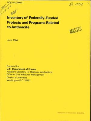 Inventory of federally-funded projects and programs related to anthracite