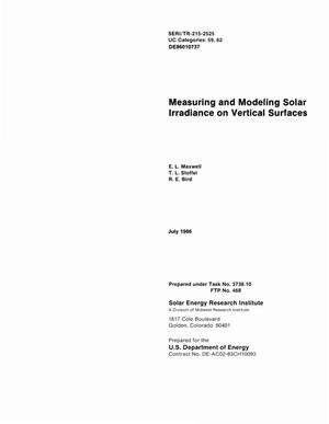 Measuring and modeling solar irradiance on vertical surfaces