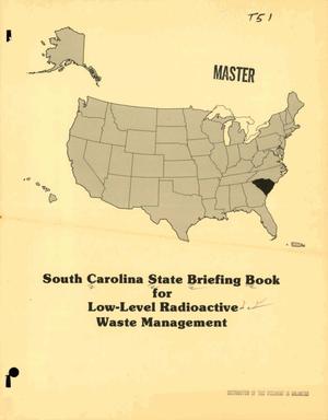 South Carolina State Briefing Book for low-level radioactive waste management