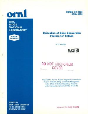 Derivation of dose conversion factors for tritium