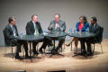 Primary view of [Panelists at "First Amendment: Under Siege?" event]