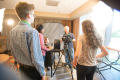 Thumbnail image of item number 1 in: '[Workshop students listen to Brian Lochhead]'.