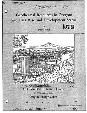 Geothermal resources in Oregon: site data base and development status