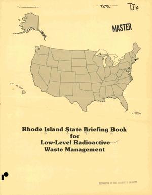 Rhode Island State Briefing Book on low-level radioactive-waste management