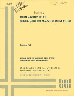 Annual abstracts of the National Center for Analysis of Energy Systems
