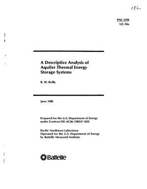 Descriptive analysis of aquifer thermal energy storage systems