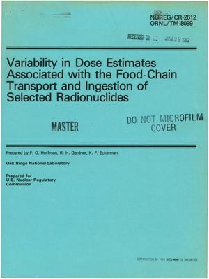 Variability in dose estimates associated with the food-chain transport and ingestion of selected radionuclides