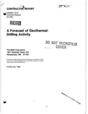 Forecast of geothermal-drilling activity