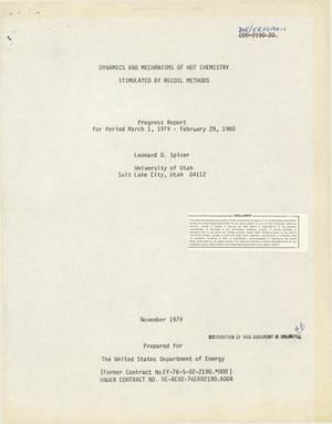 Dynamics and mechanisms of hot chemistry stimulated by recoil methods. Progress report, 1 March 1979-29 February 1980. [Silylation of SO/sub 2/ by hexamethyldisilazane]