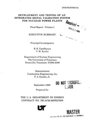 Development and testing of an integrated signal validation system for nuclear power plants