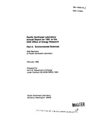 Pacific Northwest Laboratory annual report for 1991 to the DOE Office of Energy Research