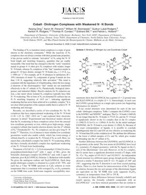 Cobalt-Dinitrogen Complexes with Weakened N-N Bonds