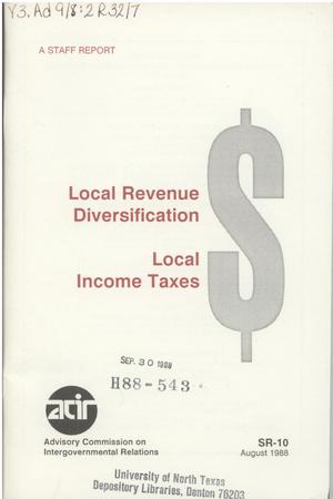 Local revenue diversification : local income taxes
