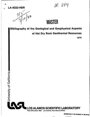 Bibliography of the geological and geophysical aspects of hot dry rock geothermal resources