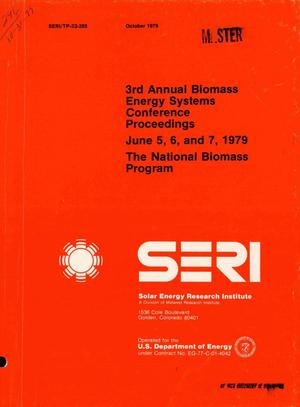 Primary view of object titled '3rd annual biomass energy systems conference'.