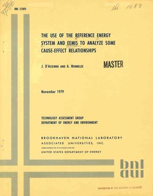 Use of the Reference Energy System and EEMIS to analyze some cause-effect relationships