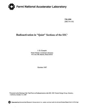 Primary view of object titled 'Radioactivation in ''quiet'' sections of the SSC (Superconducting Super Collider)'.