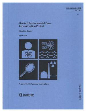 Hanford Environmental Dose Reconstruction Project Monthly Report