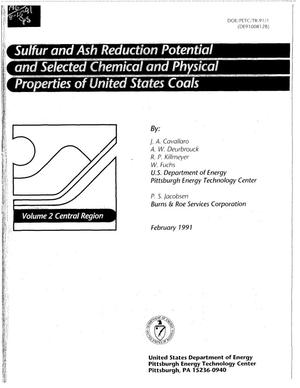 Sulfur and ash reduction potential and selected chemical and physical properties of United States coals. [Contains glossary]