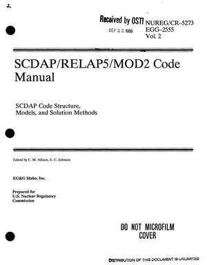 SCDAP/RELAP5/MOD2 Code Manual