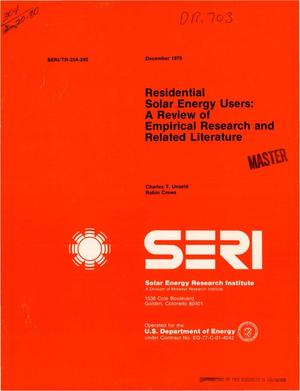 Residential solar energy users: a review of empirical research and related literature