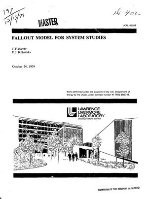 Fallout model for system studies