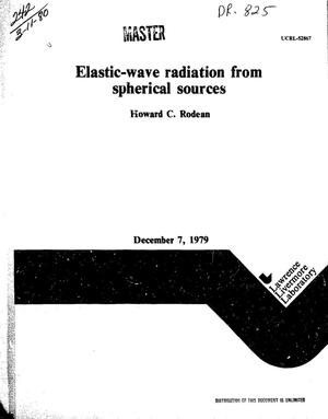 Primary view of object titled 'Elastic-wave radiation from spherical sources'.