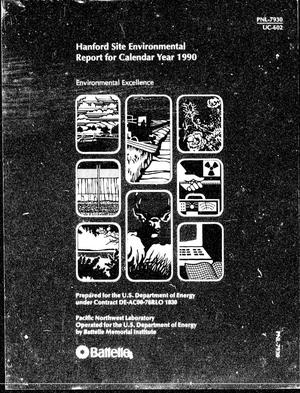 Hanford Site environmental report for calendar year 1990