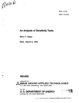 An analysis of sensitivity tests