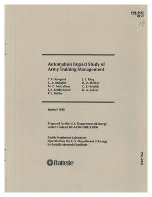 Automation impact study of Army Training Management