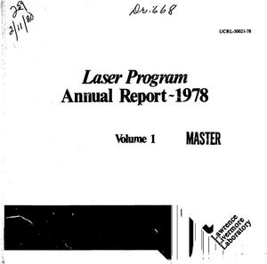 Laser program. Annual report, 1978