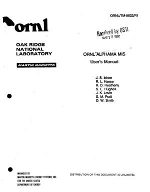 ORNL ALPHAMA MIS: User's manual
