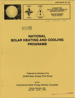 National solar heating and cooling programs