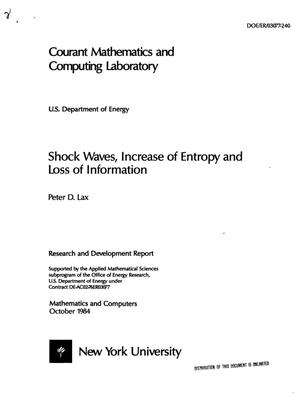 Shock waves, increase of entropy and loss of information