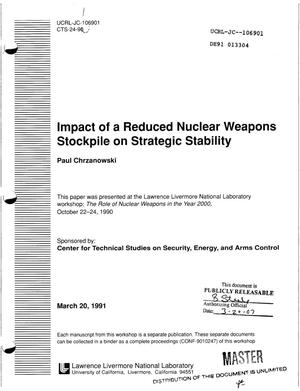 Impact of a reduced nuclear weapons stockpile on strategic stability