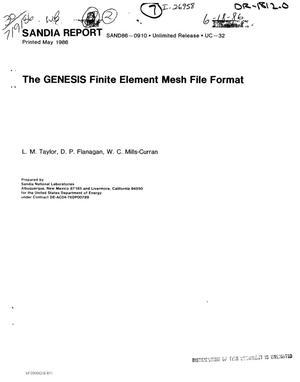 GENESIS Finite Element Mesh File Format