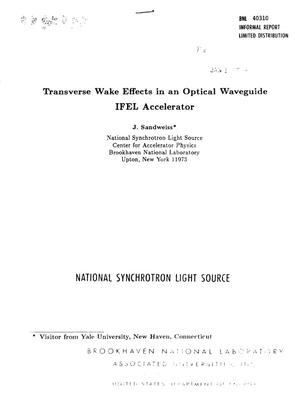 Transverse wake effects in an optical waveguide IFEL accelerator