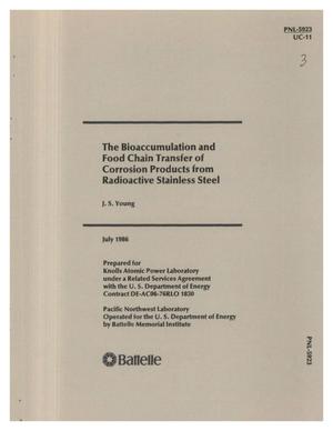 Bioaccumulation and food chain transfer of corrosion products from radioactive stainless steel